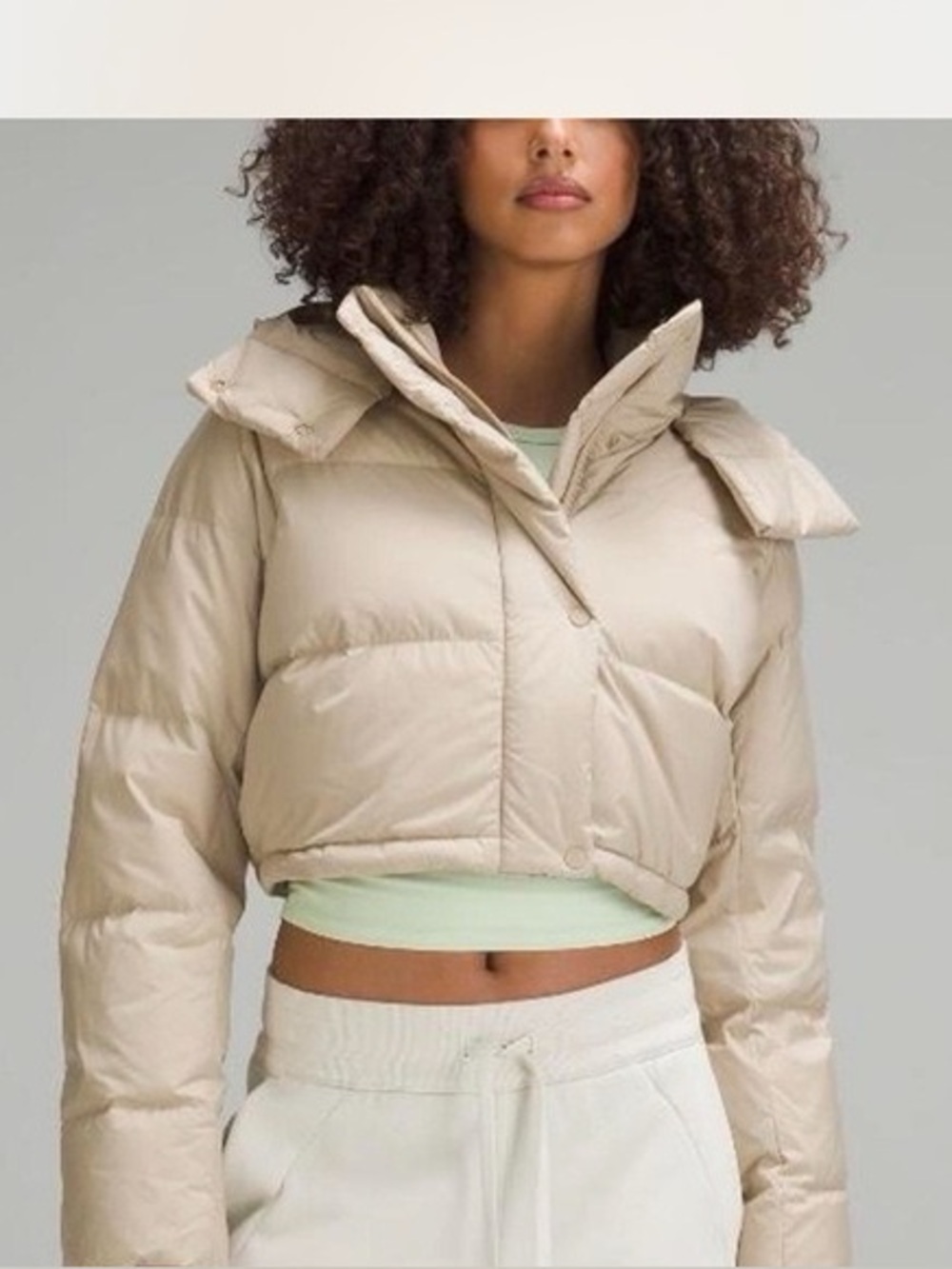 Lululemon Wunder Puff Super Cropped Jacket in Trench